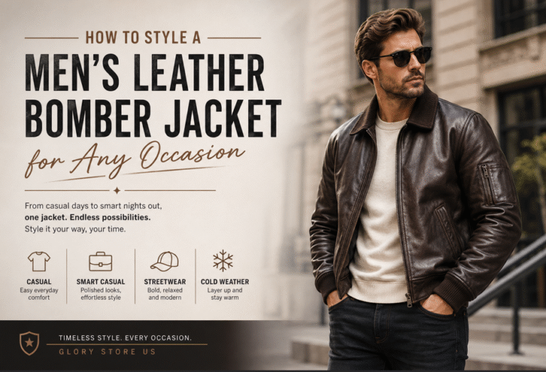 How to Style a Men’s Leather Bomber Jacket for Any Occasion